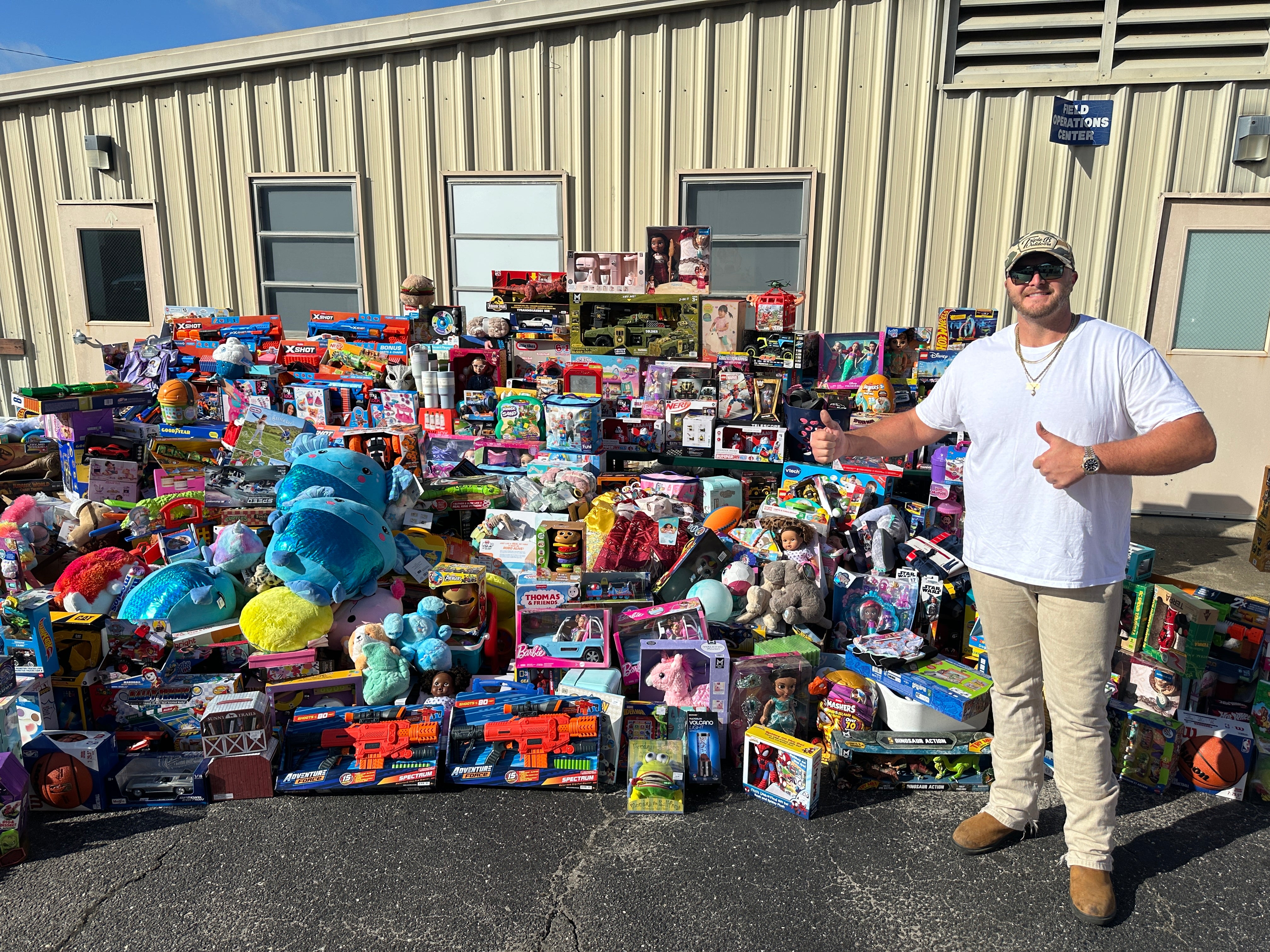 Children receiving gifts